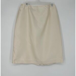 Rickie Freeman Teri Jon silk pencil skirt women’s size 8 cream